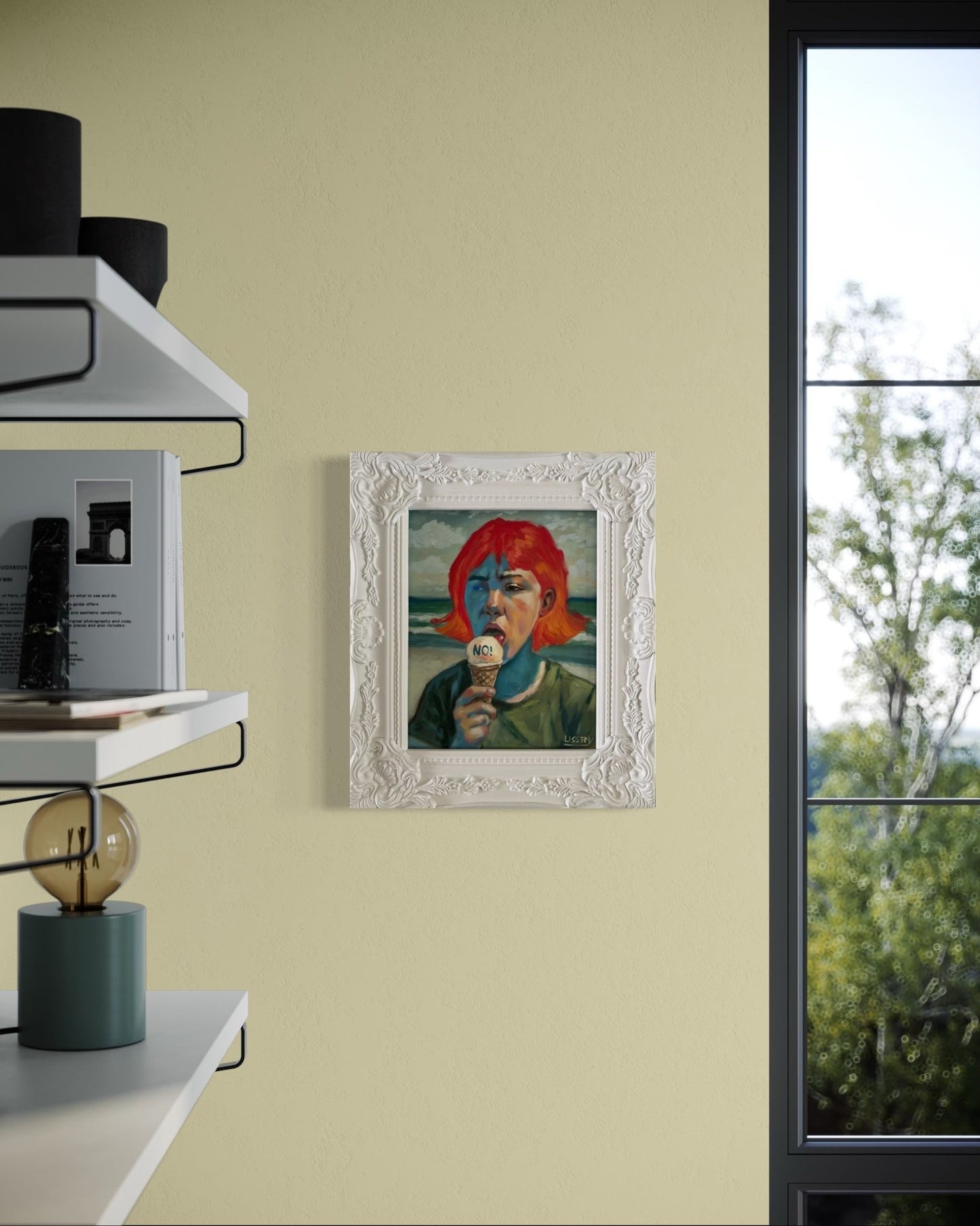 No!” Original Oil Portrait by David Ussery - Framed 8x10 Panel, COA, Free USA Shipping - David Ussery