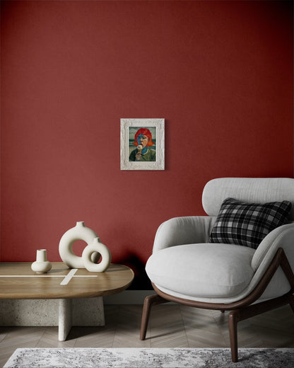 No!” Original Oil Portrait by David Ussery - Framed 8x10 Panel, COA, Free USA Shipping - David Ussery