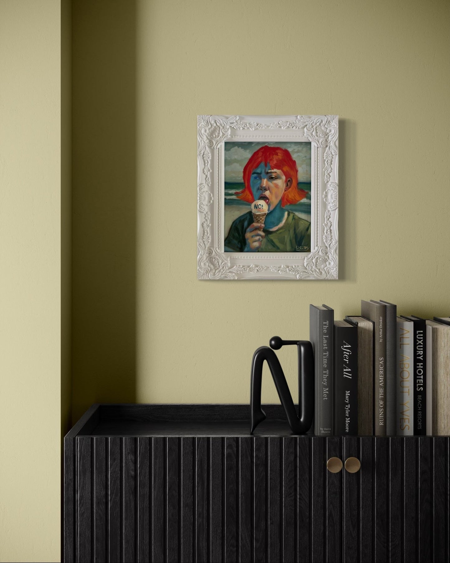 No!” Original Oil Portrait by David Ussery - Framed 8x10 Panel, COA, Free USA Shipping - David Ussery