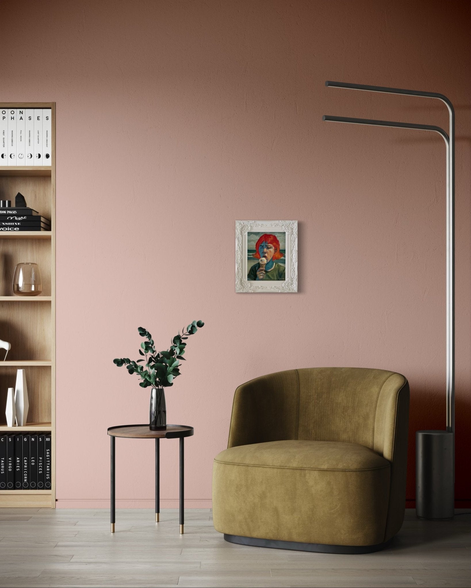 No!” Original Oil Portrait by David Ussery - Framed 8x10 Panel, COA, Free USA Shipping - David Ussery