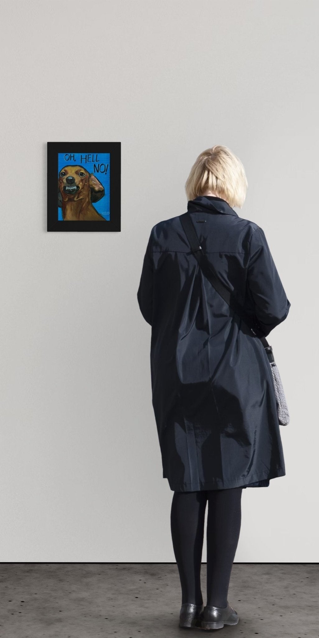 Oh, Hell No! – Original Dachshund Oil Painting (8”x10” on Panel) - David Ussery