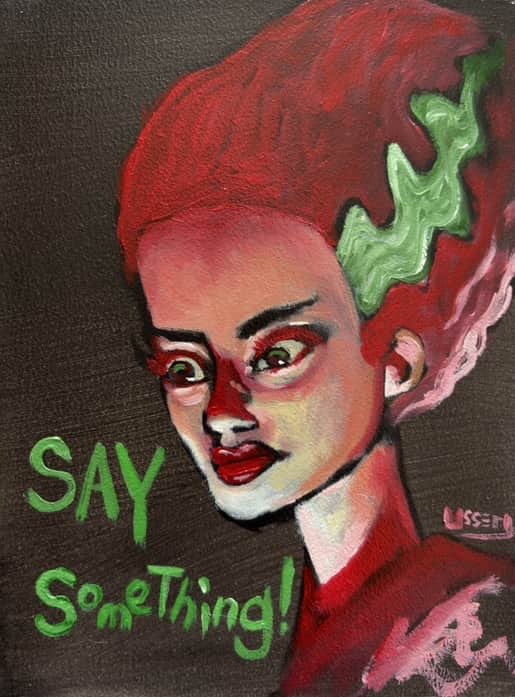 “Say Something!” Oil 6x8 panel - David Ussery