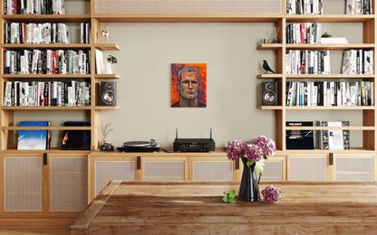 “Sonic Intensity” a portrait of Henry Rollins oil 16x20 - David Ussery