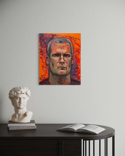 “Sonic Intensity” a portrait of Henry Rollins oil 16x20 - David Ussery