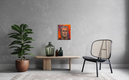 “Sonic Intensity” a portrait of Henry Rollins oil 16x20 - David Ussery