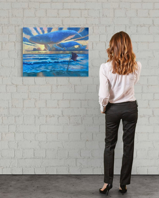 The Right Whale oil 24x36 Canvas - David Ussery