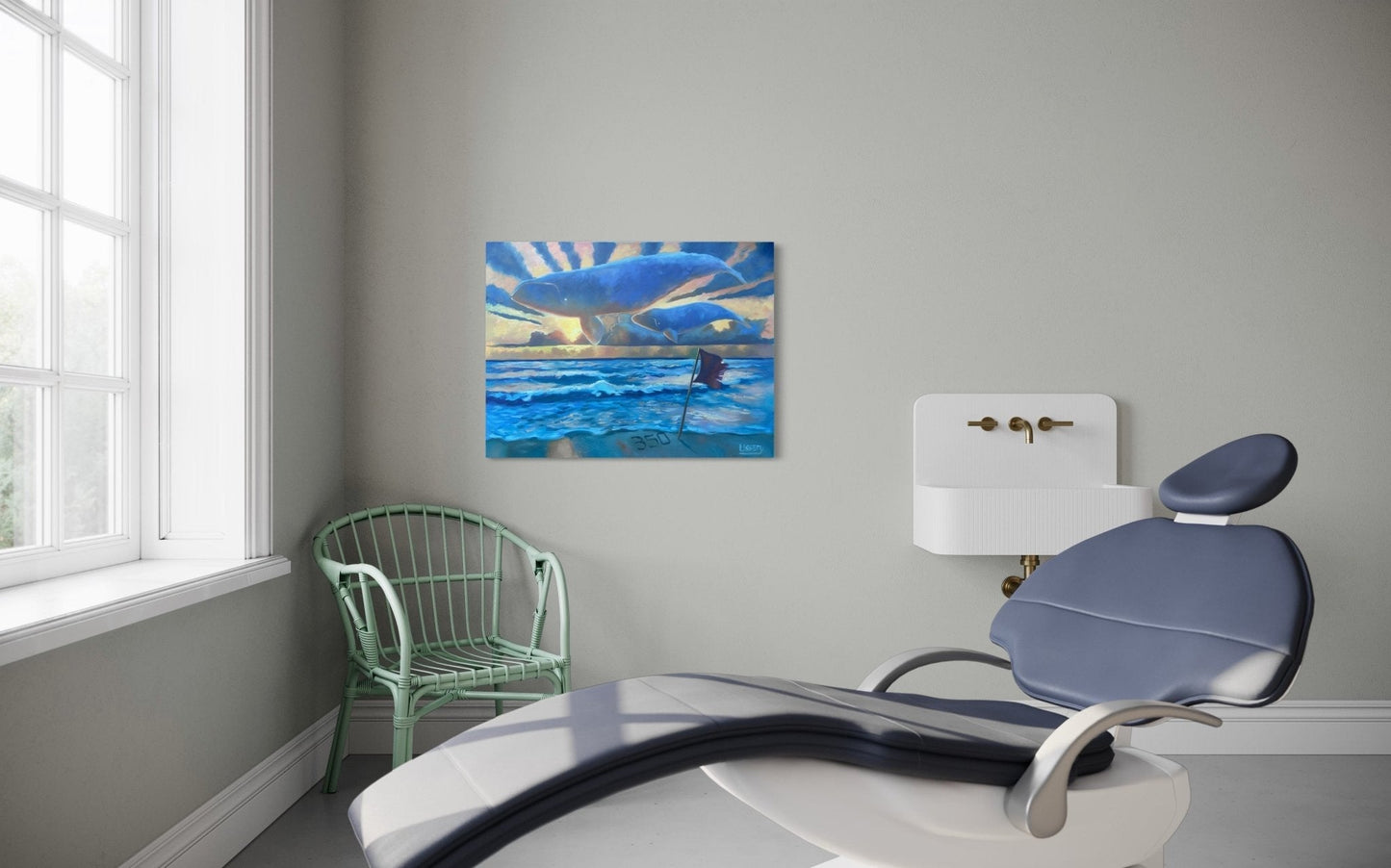 The Right Whale oil 24x36 Canvas - David Ussery