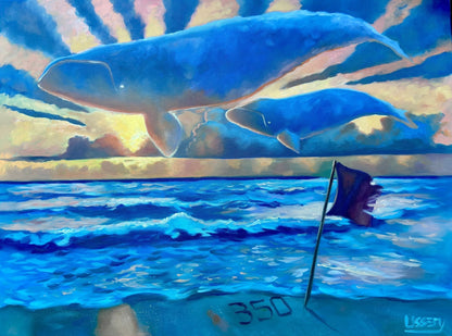 The Right Whale oil 24x36 Canvas - David Ussery