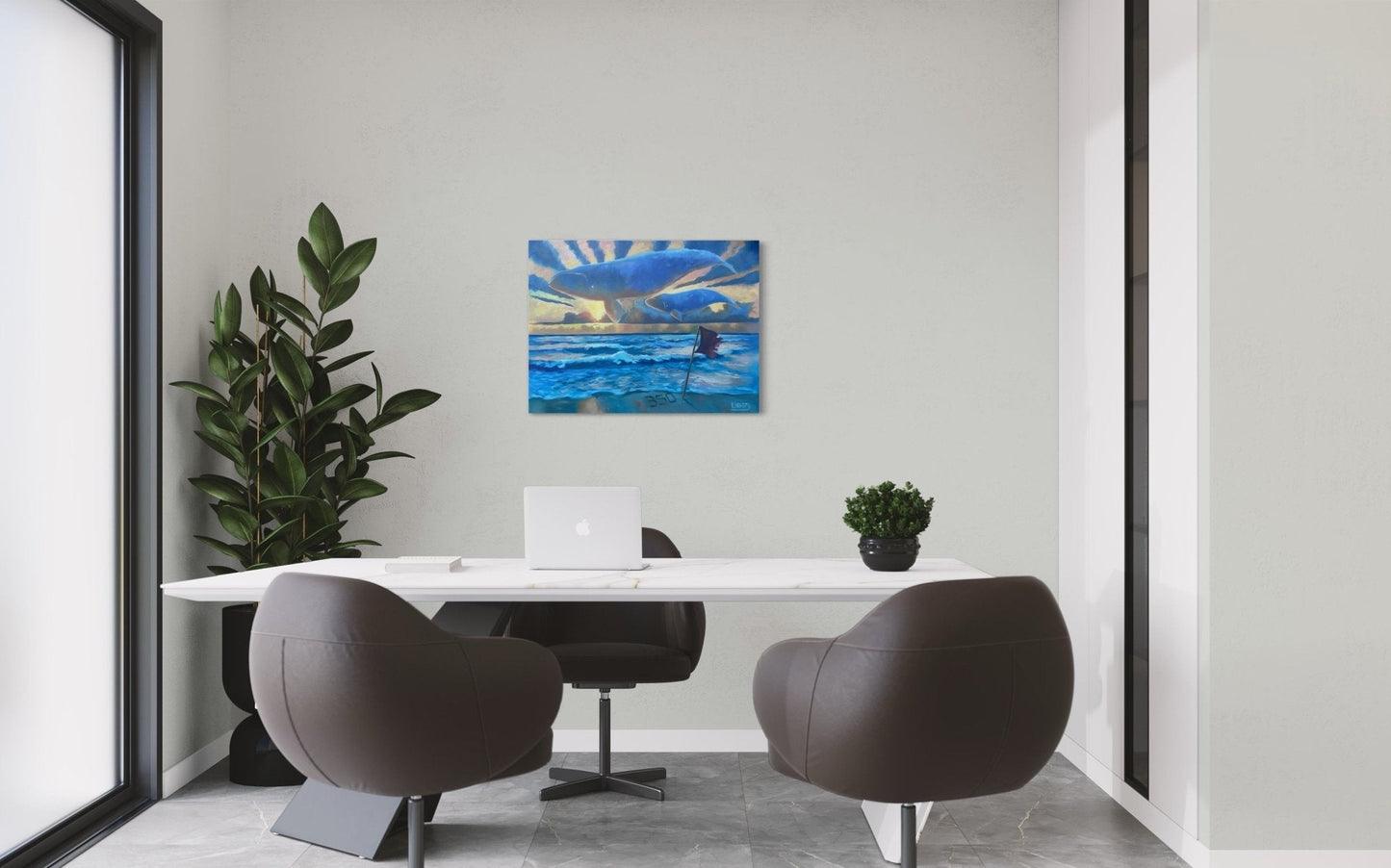 The Right Whale oil 24x36 Canvas - David Ussery