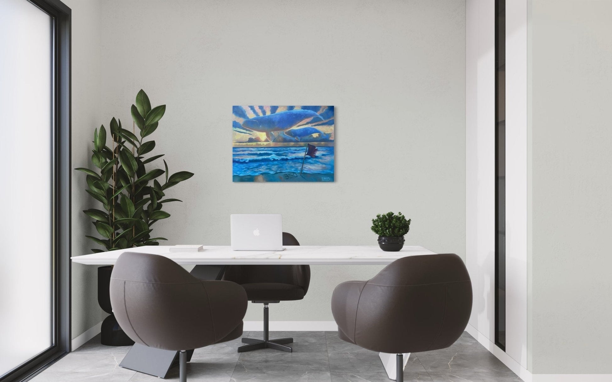 The Right Whale oil 24x36 Canvas - David Ussery