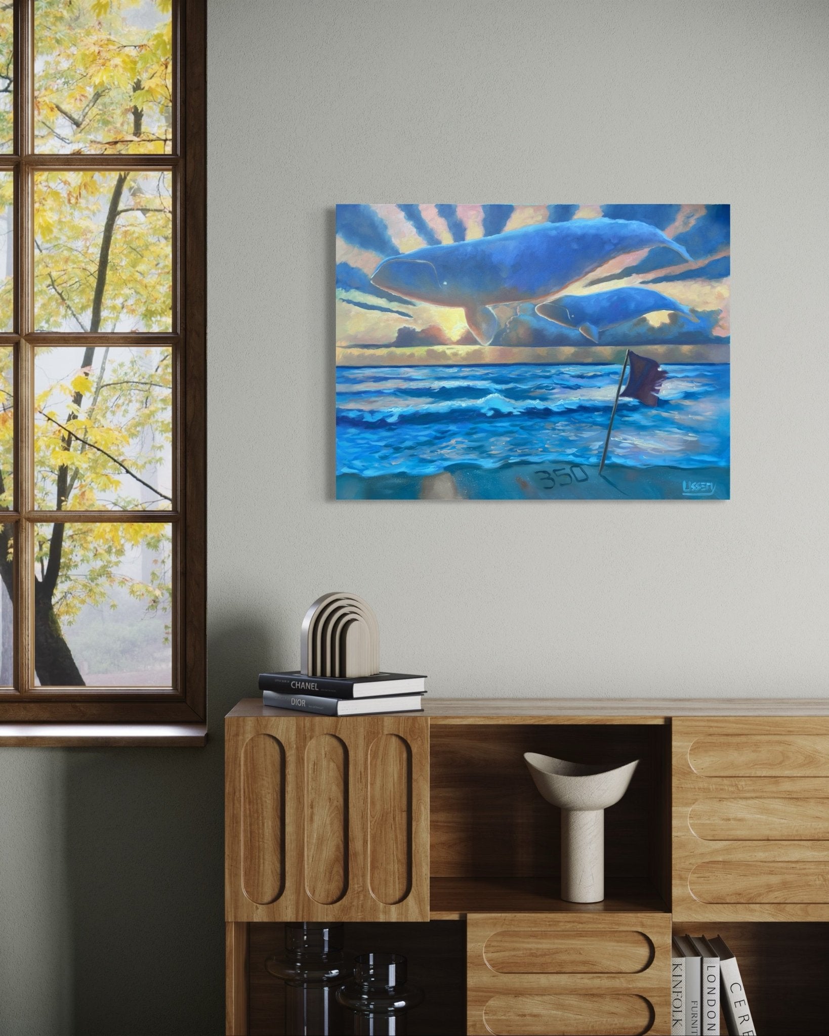 The Right Whale oil 24x36 Canvas - David Ussery