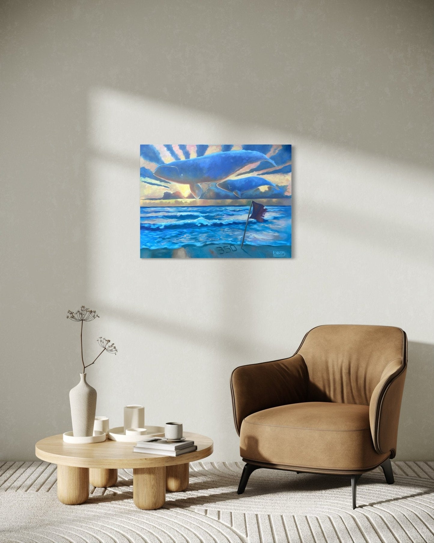 The Right Whale oil 24x36 Canvas - David Ussery