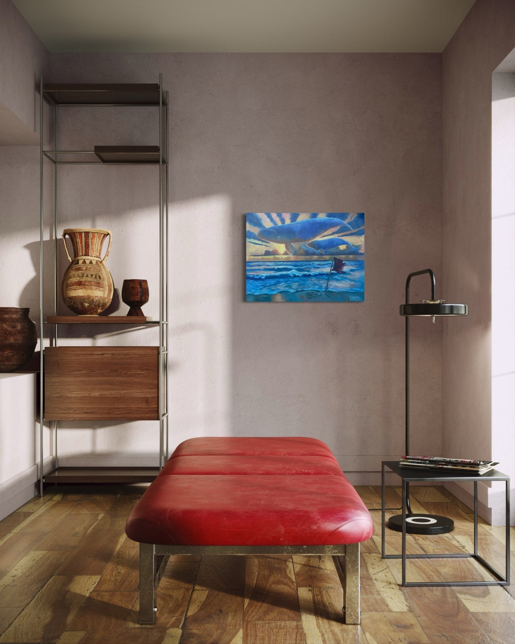 The Right Whale oil 24x36 Canvas - David Ussery