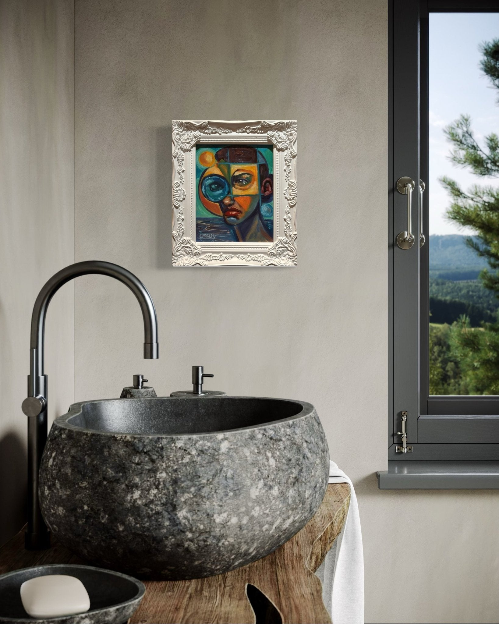 Through the Fractured Lens — Original 8x10 Oil Painting by David Ussery - David Ussery