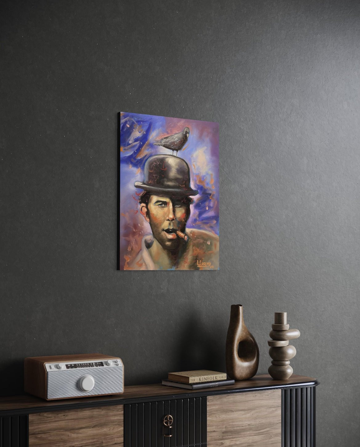 “Waits for it” A portrait of Tom Waits oil 18x24 - David Ussery