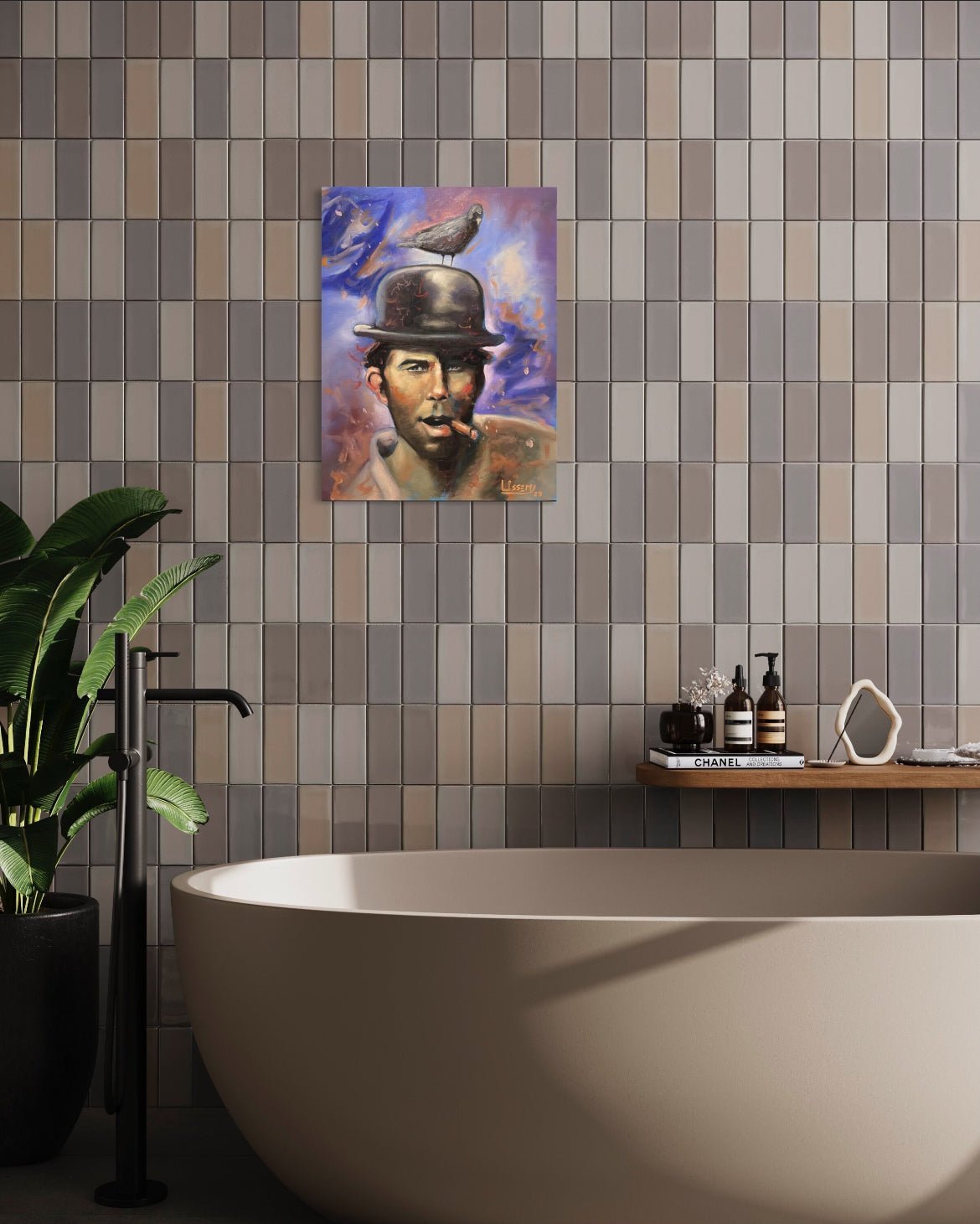 “Waits for it” A portrait of Tom Waits oil 18x24 - David Ussery