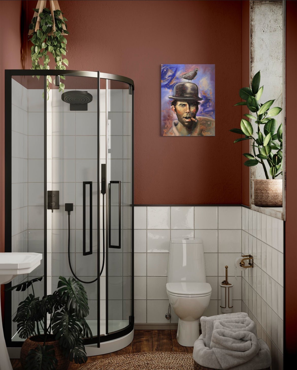 “Waits for it” A portrait of Tom Waits oil 18x24 - David Ussery