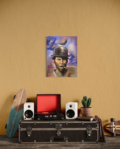 “Waits for it” A portrait of Tom Waits oil 18x24 - David Ussery
