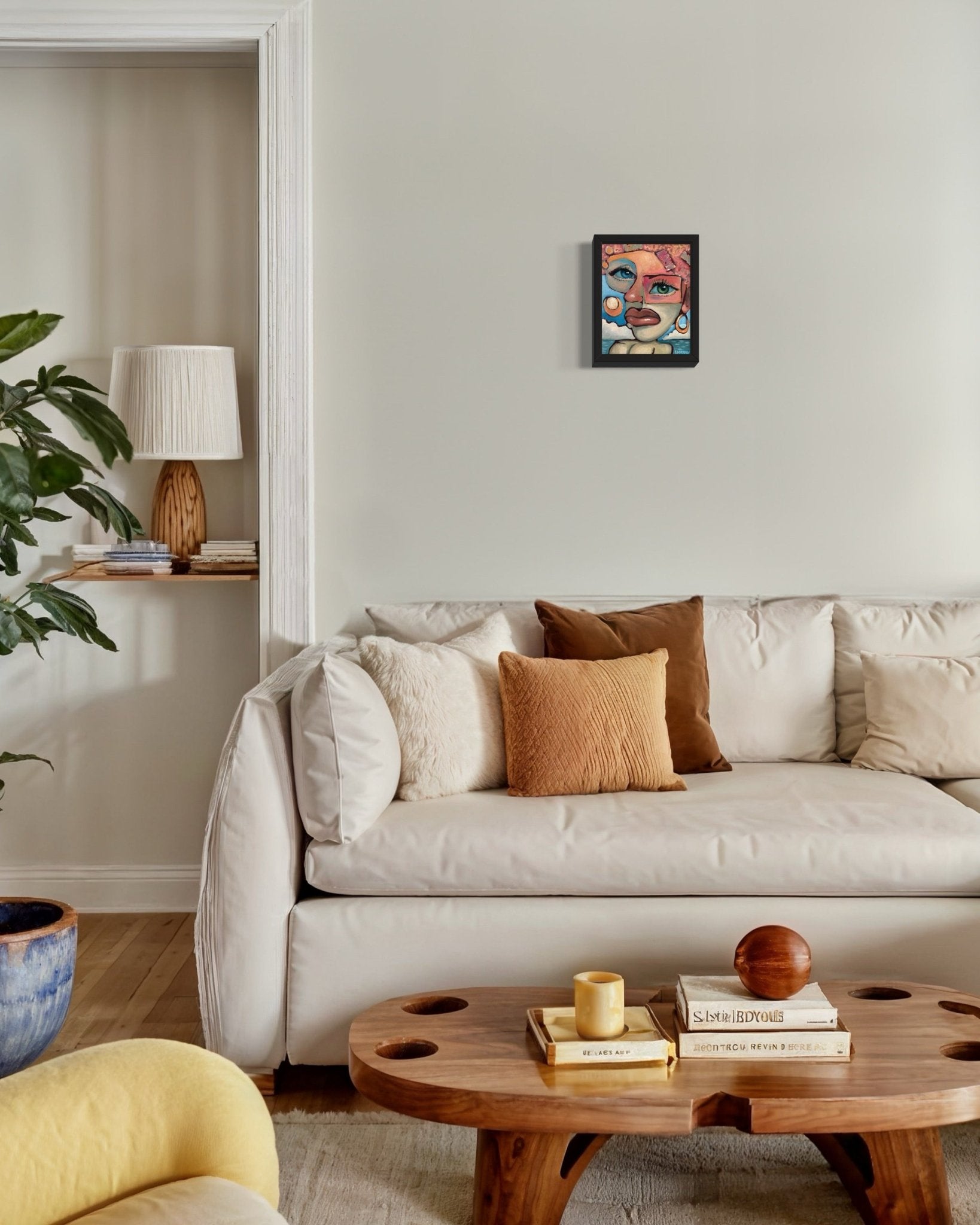 “Woman in Curls” oil 8x10 canvas panel. - David Ussery