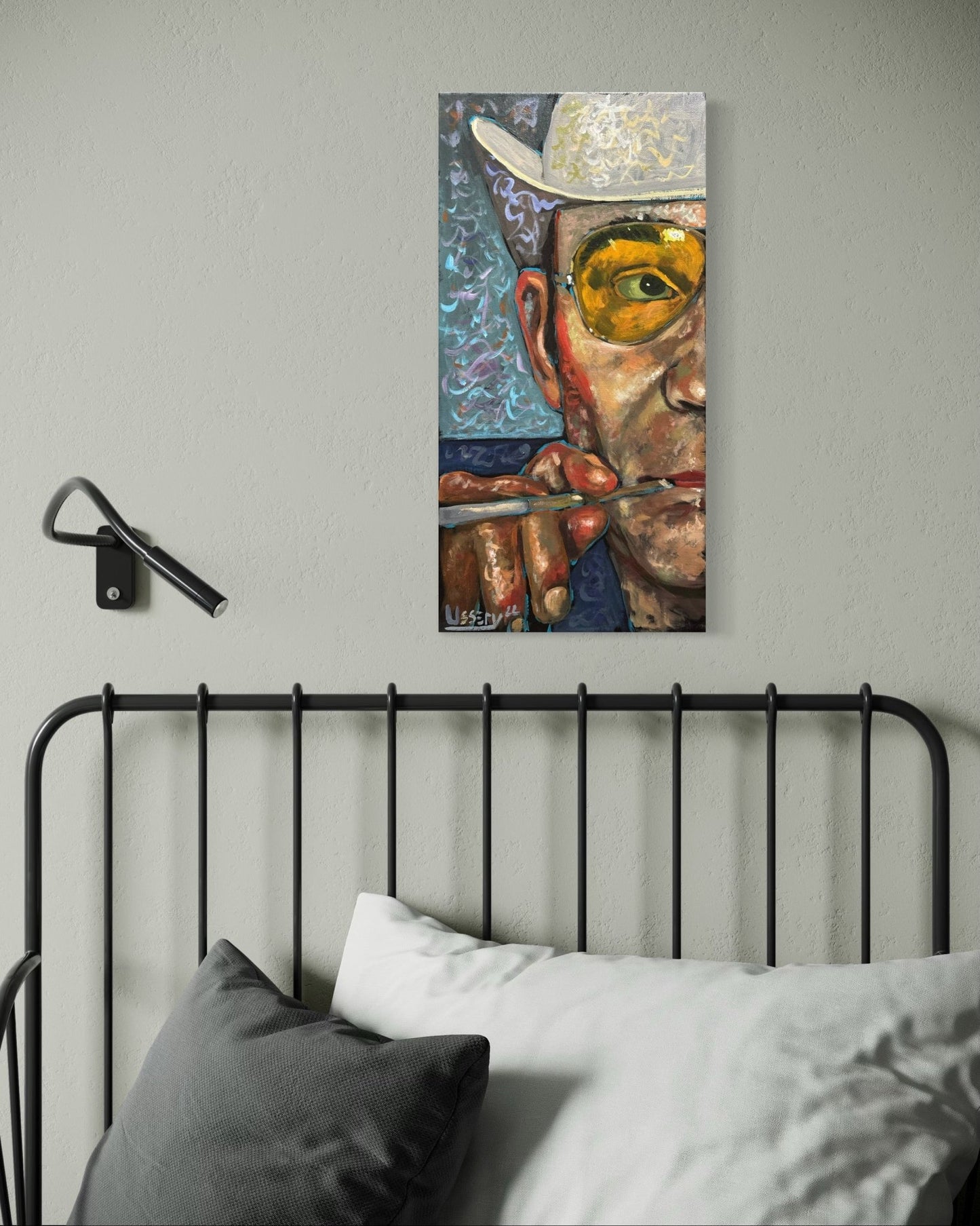 “Wow! What a Ride!” – Original Hunter S. Thompson Portrait (10” x 20”) - David Ussery